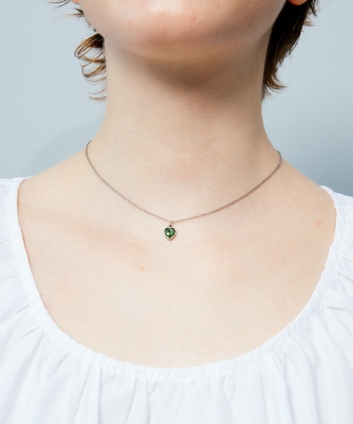 whim（ウィム）の「【NEW】Heart Stone Necklace（ネックレス・レディース・パープル/グリーン/ピンク・FREE）」の2枚目の写真