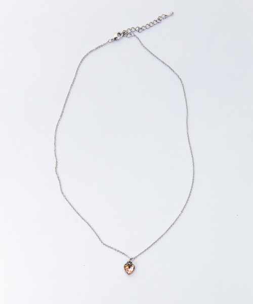 whim（ウィム）の「【NEW】Heart Stone Necklace（ネックレス・レディース・パープル/グリーン/ピンク・FREE）」の4枚目の写真