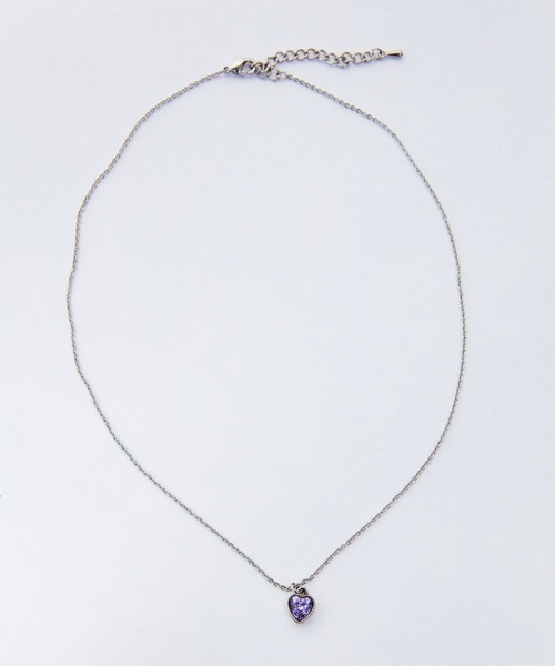 whim（ウィム）の「【NEW】Heart Stone Necklace（ネックレス・レディース・パープル/グリーン/ピンク・FREE）」の5枚目の写真