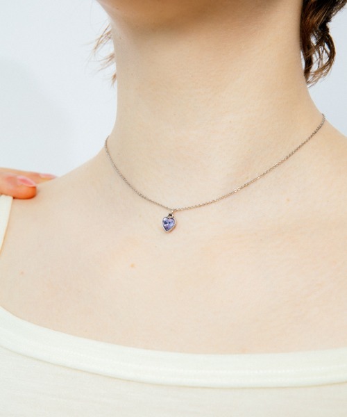 whim（ウィム）の「【NEW】Heart Stone Necklace（ネックレス・レディース・パープル/グリーン/ピンク・FREE）」の9枚目の写真