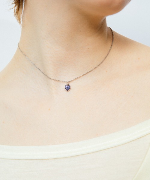 whim（ウィム）の「【NEW】Heart Stone Necklace（ネックレス・レディース・パープル/グリーン/ピンク・FREE）」の10枚目の写真