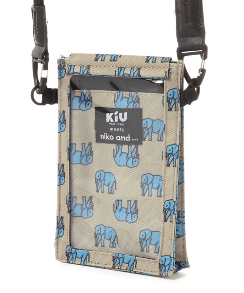 KiU(キウ)の「【KiU(キウ)】コラボアニマルモバイルポーチ(スマホグッズ・レディース・ネイビー/ベージュ・0)」の6枚目の写真