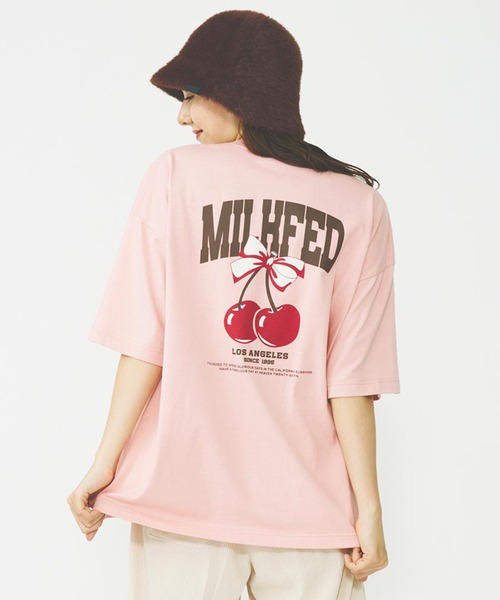 MILKFED.(ミルクフェド)の「RIBBON AND CHERRY WIDE S/S TEE(Tシャツ/カットソー・レディース・ライトイエロー/ブラック/ライトピンク/ホワイト・M/L)」の4枚目の写真