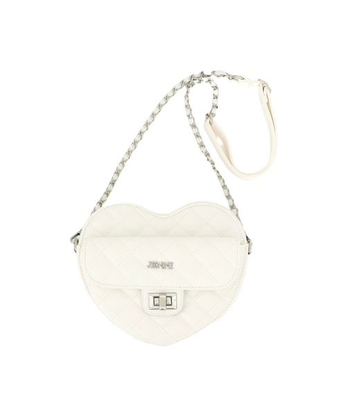 JENNI（ジェニィ）の「ハート型キルティングショルダー（ショルダーバッグ・キッズ・レッド/ブラック/オフホワイト・F）」の2枚目の写真