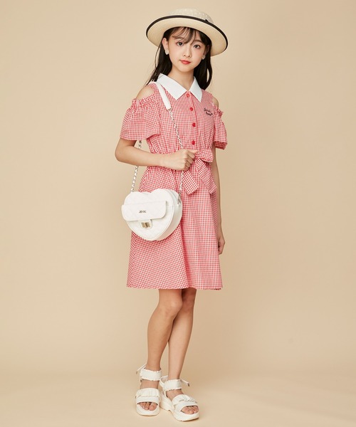 JENNI（ジェニィ）の「ハート型キルティングショルダー（ショルダーバッグ・キッズ・レッド/ブラック/オフホワイト・F）」の18枚目の写真