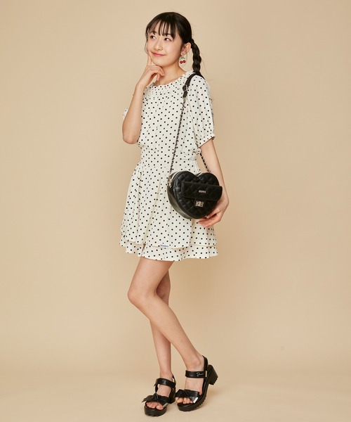 JENNI（ジェニィ）の「ハート型キルティングショルダー（ショルダーバッグ・キッズ・レッド/ブラック/オフホワイト・F）」の16枚目の写真