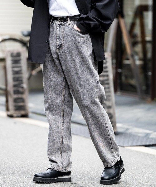 ルーズフィットセミワイドデニムパンツ（デニムパンツ）｜Rocky