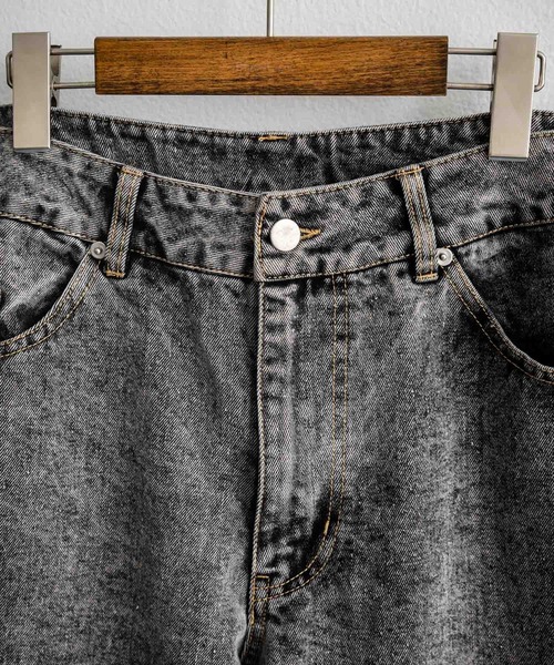 Rocky Monroe(ロッキーモンロー)の「ルーズフィットセミワイドデニムパンツ(デニムパンツ・メンズ・ライトブラック・M/L/XL)」の14枚目の写真