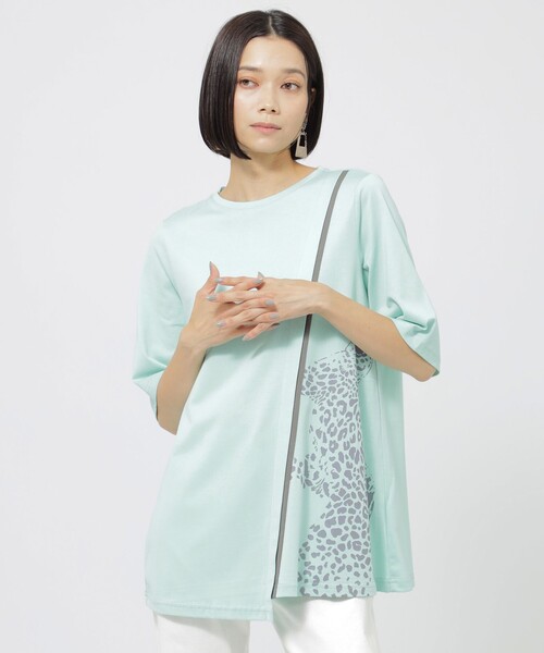 新品同様 リリアンビューティ ジュエルプリントチュニック T プチハイネック ダジュール シフォン プリント チュニック- ショップチャンネル