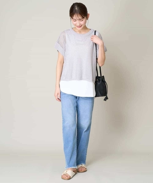 a.v.v（アーヴェヴェ）の「ラウンドヘムタンクトップ（タンクトップ・レディース・ホワイト・36/38/42/40/34）」の2枚目の写真