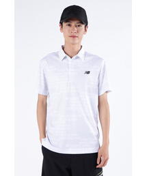 【new balance golf】チェッカー×ロゴ×千鳥格子柄 半袖 カラーシャツ (MENS SPORT)