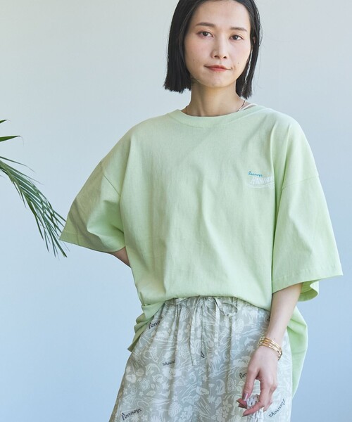 PENNEYS(ぺニーズ)の「PenneysHAWAII(ぺニーズハワイ)別注サマーウェーブTシャツ(Tシャツ/カットソー・レディース・ダークグレー/ケリーグリーン/オフホワイト・FREE)」の13枚目の写真
