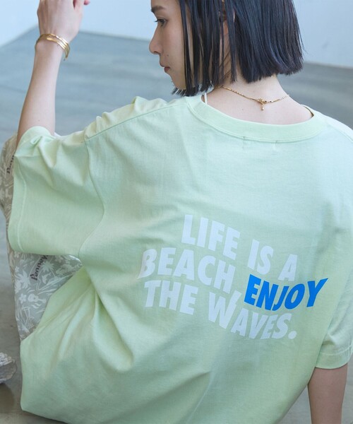 PENNEYS(ぺニーズ)の「PenneysHAWAII(ぺニーズハワイ)別注サマーウェーブTシャツ(Tシャツ/カットソー・レディース・ダークグレー/ケリーグリーン/オフホワイト・FREE)」の14枚目の写真