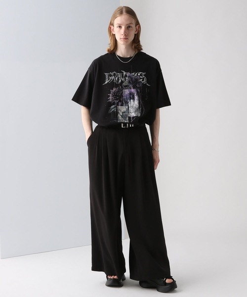 HARE（ハレ）の「コラージュモチーフバンドT(HARE)（Tシャツ/カットソー・メンズ・グレー/ブラック・FREE）」の3枚目の写真