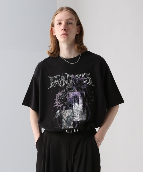 HARE（ハレ）の「コラージュモチーフバンドT(HARE)（Tシャツ/カットソー・メンズ・グレー/ブラック・FREE）」の4枚目の写真