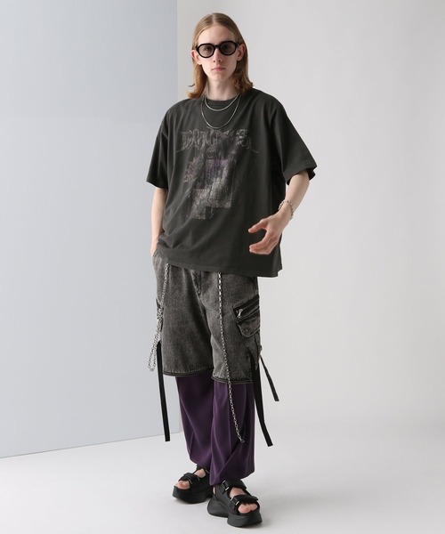 HARE（ハレ）の「コラージュモチーフバンドT(HARE)（Tシャツ/カットソー・メンズ・グレー/ブラック・FREE）」の5枚目の写真