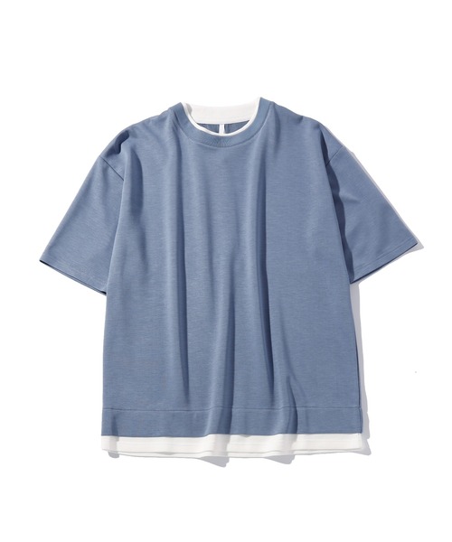INASTUDIOS ZOO(イーナストゥディオスズー)の「「INASTUDIOS SELECT」ダンボールニット フェイクレイヤー クルーTシャツ(Tシャツ/カットソー・メンズ・ホワイト/サックスブルー/ブラック/ベージュ・X-LARGE/LARGE/MEDIUM)」の17枚目の写真