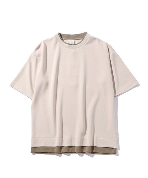 INASTUDIOS ZOO(イーナストゥディオスズー)の「「INASTUDIOS SELECT」ダンボールニット フェイクレイヤー クルーTシャツ(Tシャツ/カットソー・メンズ・ホワイト/サックスブルー/ブラック/ベージュ・X-LARGE/LARGE/MEDIUM)」の18枚目の写真