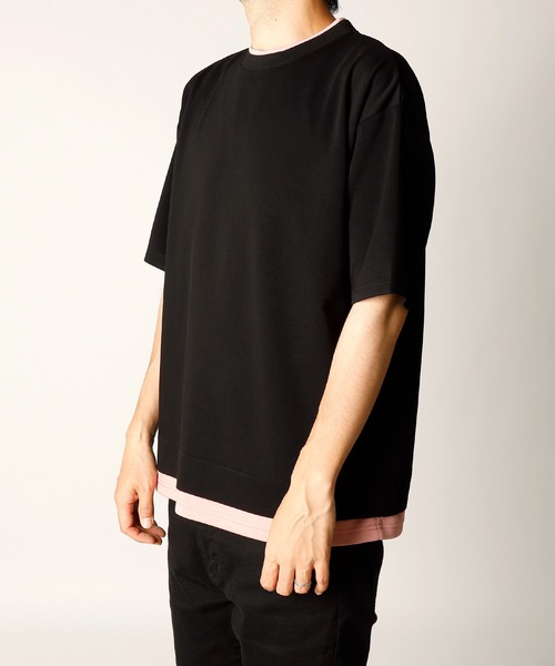 INASTUDIOS ZOO(イーナストゥディオスズー)の「「INASTUDIOS SELECT」ダンボールニット フェイクレイヤー クルーTシャツ(Tシャツ/カットソー・メンズ・ホワイト/サックスブルー/ブラック/ベージュ・X-LARGE/LARGE/MEDIUM)」の8枚目の写真