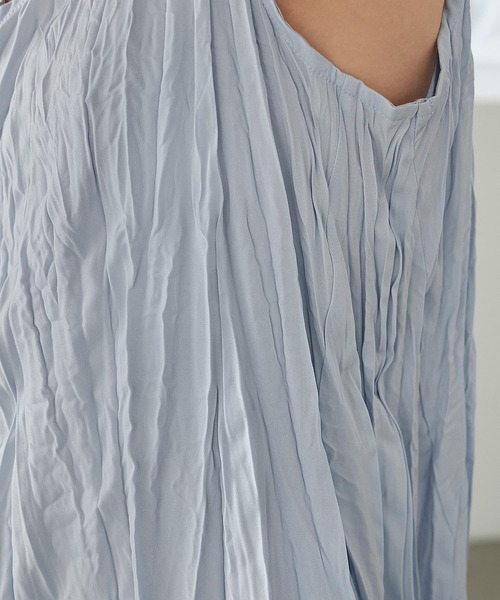 STYLE DELI（スタイルデリ）の「クリンクルニュアンスワンピース（ワンピース・レディース・オレンジ系その他/ブルー系その他・MEDIUM/SMALL）」の5枚目の写真