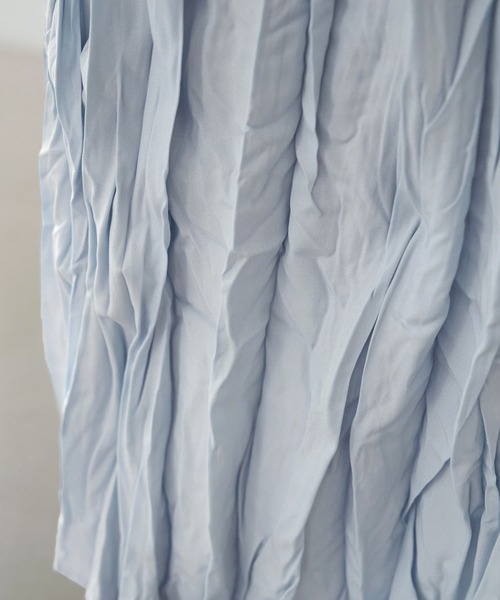 STYLE DELI（スタイルデリ）の「クリンクルニュアンスワンピース（ワンピース・レディース・オレンジ系その他/ブルー系その他・MEDIUM/SMALL）」の4枚目の写真