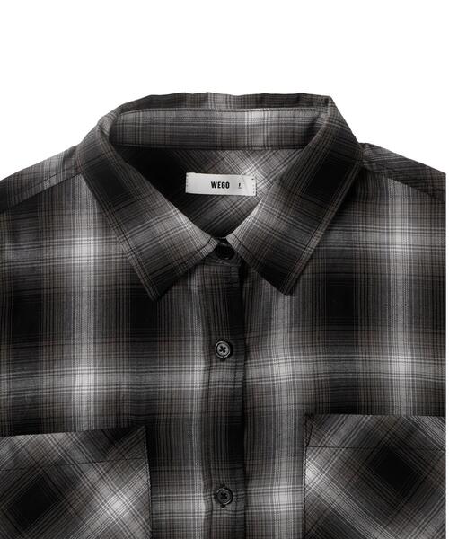 セール】WEGO/オンブレチェックショートシャツ（シャツ/ブラウス
