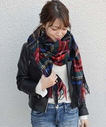 Johnstons of Elgin | JOHNSTONS:カシミヤチェックストール◆(ストール/ショール)