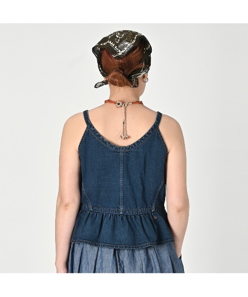 45R（フォーティファイブアール）の「大麦デニムのキャミソール（焦）（キャミソール・レディース・インディゴブルー・MEDIUM）」の5枚目の写真
