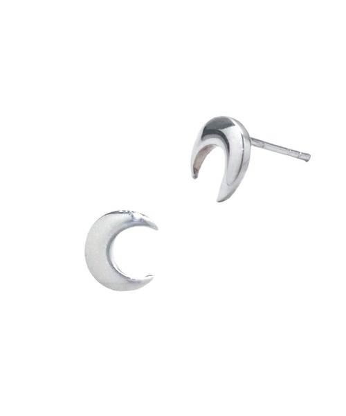 quip queint(クイップクエイント)の「【quip queint】moon stad pierce / ムーン スタッド ピアス(ピアス(両耳用)・レディース・シルバー・FREE)」の2枚目の写真