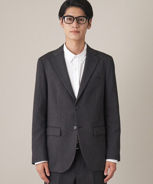 THE SHOP TK （ザ ショップ ティーケー ）の「◆AVANTウーリーヘリンボンジャケット【セットアップ可/ビジネス対応/洗える/ストレッチ素材/シワになりにくい】（テーラードジャケット・メンズ・チャコール/ブラウン系6/ネイビー系5・01/02/03/04）」の8枚目の写真
