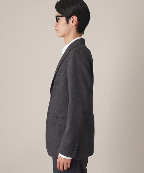 THE SHOP TK （ザ ショップ ティーケー ）の「◆AVANTウーリーヘリンボンジャケット【セットアップ可/ビジネス対応/洗える/ストレッチ素材/シワになりにくい】（テーラードジャケット・メンズ・チャコール/ブラウン系6/ネイビー系5・01/02/03/04）」の9枚目の写真