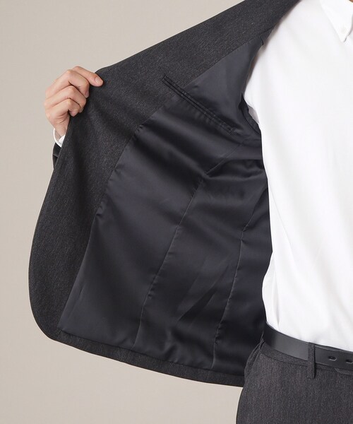 THE SHOP TK （ザ ショップ ティーケー ）の「◆AVANTウーリーヘリンボンジャケット【セットアップ可/ビジネス対応/洗える/ストレッチ素材/シワになりにくい】（テーラードジャケット・メンズ・チャコール/ブラウン系6/ネイビー系5・01/02/03/04）」の15枚目の写真