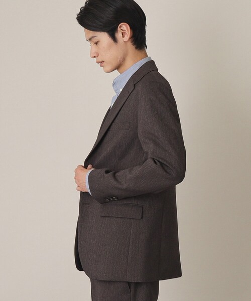 THE SHOP TK （ザ ショップ ティーケー ）の「◆AVANTウーリーヘリンボンジャケット【セットアップ可/ビジネス対応/洗える/ストレッチ素材/シワになりにくい】（テーラードジャケット・メンズ・チャコール/ブラウン系6/ネイビー系5・01/02/03/04）」の17枚目の写真