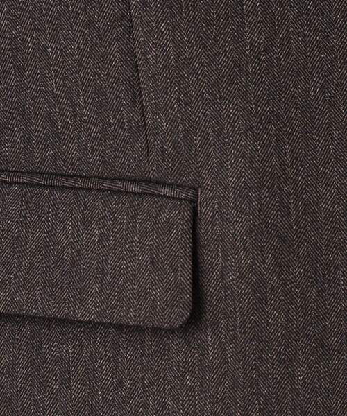 THE SHOP TK （ザ ショップ ティーケー ）の「◆AVANTウーリーヘリンボンジャケット【セットアップ可/ビジネス対応/洗える/ストレッチ素材/シワになりにくい】（テーラードジャケット・メンズ・チャコール/ブラウン系6/ネイビー系5・01/02/03/04）」の20枚目の写真