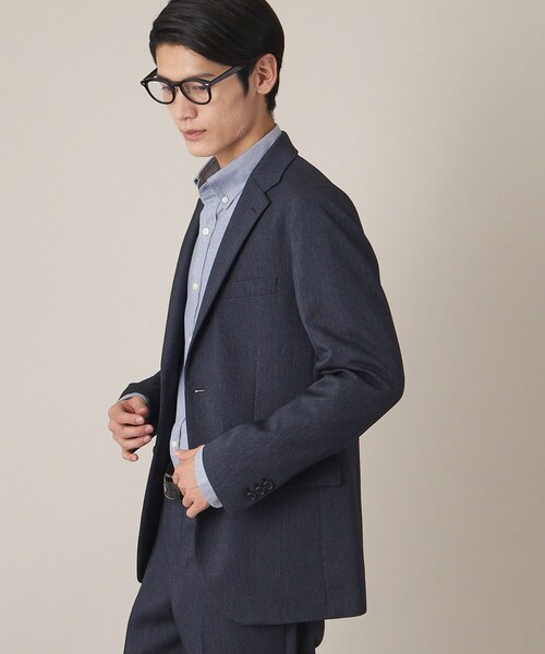 THE SHOP TK （ザ ショップ ティーケー ）の「◆AVANTウーリーヘリンボンジャケット【セットアップ可/ビジネス対応/洗える/ストレッチ素材/シワになりにくい】（テーラードジャケット・メンズ・チャコール/ブラウン系6/ネイビー系5・01/02/03/04）」の21枚目の写真