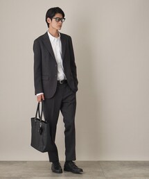 ◆AVANTウーリーヘリンボンジャケット【セットアップ可/ビジネス対応/洗える/ストレッチ素材/シワになりにくい】