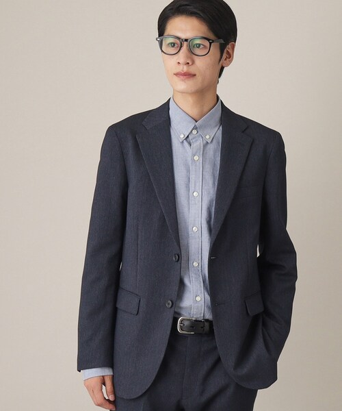 THE SHOP TK （ザ ショップ ティーケー ）の「◆AVANTウーリーヘリンボンジャケット【セットアップ可/ビジネス対応/洗える/ストレッチ素材/シワになりにくい】（テーラードジャケット・メンズ・チャコール/ブラウン系6/ネイビー系5・01/02/03/04）」の6枚目の写真