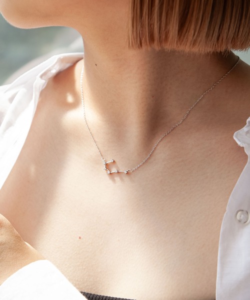 Chillfar（チルファー）の「シルバーネックレス レディース 十二星座（ネックレス・レディース・K/L/B/G/H/J/C/D/E/F/A/I・FREE）」の4枚目の写真