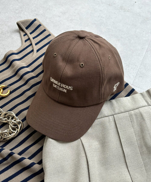 DouDou(ドゥドゥ)の「2段刺繍ロゴキャップ(キャップ・レディース・グリーン/ブラウン/ベージュ・FREE)」の2枚目の写真