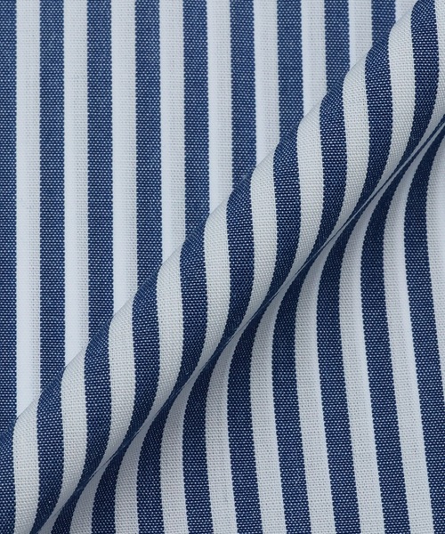 TOKYO SHIRTS（トウキョウシャツ）の「形態安定ノーアイロン ボタンダウン 半袖ビジネスワイシャツ（ビジネスシャツ・メンズ・ブルー・首回り39cm/首回り41cm/首回り42cm/首回り43cm/首回り37cm）」の4枚目の写真