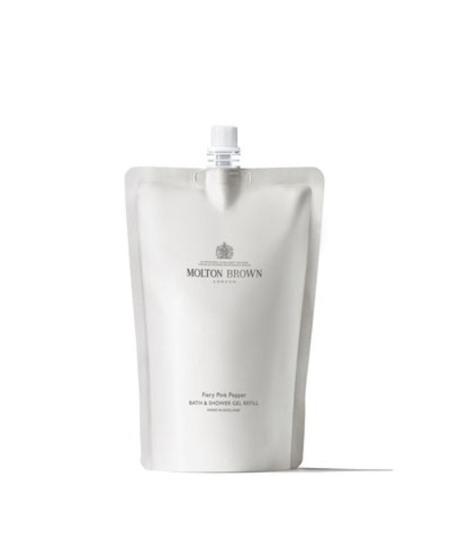 MOLTON BROWN(モルトンブラウン)の「ピンクペッパー バス&シャワージェル レフィル 400ml|モルトンブラウン MOLTON BROWN(石鹸/ボディソープ・レディース・ウッディ・FREE)」の1枚目の写真