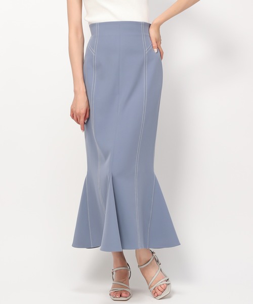 MISCH MASCH（ミッシュマッシュ）の「配色ステッチマーメイドスカート/MM437203（スカート・レディース・ブラック/ピンク/ブルー/モカ・S/M）」の12枚目の写真