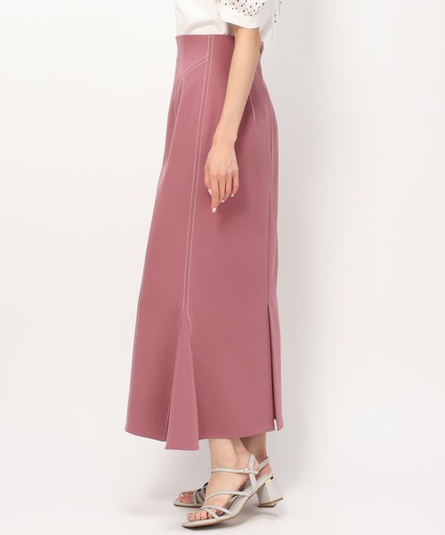 MISCH MASCH（ミッシュマッシュ）の「配色ステッチマーメイドスカート/MM437203（スカート・レディース・ブラック/ピンク/ブルー/モカ・S/M）」の16枚目の写真