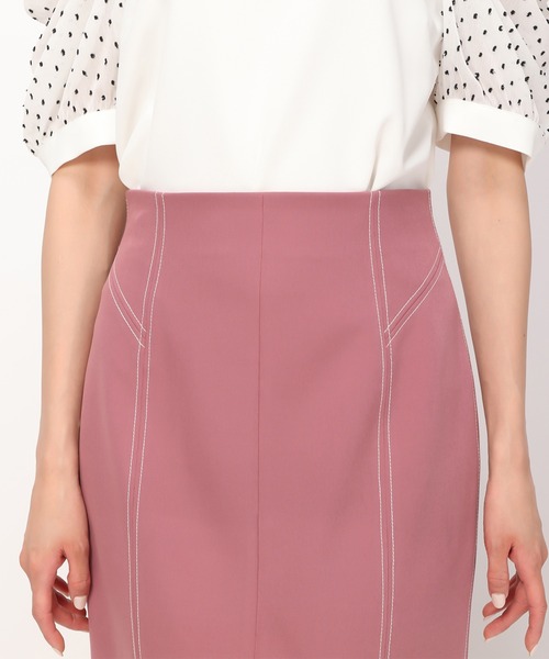 MISCH MASCH（ミッシュマッシュ）の「配色ステッチマーメイドスカート/MM437203（スカート・レディース・ブラック/ピンク/ブルー/モカ・S/M）」の18枚目の写真