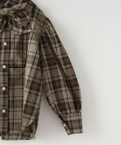 LOWRYS FARM（ローリーズファーム）の「ビッグリボンブラウス　 143783（シャツ/ブラウス・キッズ・ブラウン/ブルー・140cm/130cm/120cm/110cm/150cm）」の10枚目の写真
