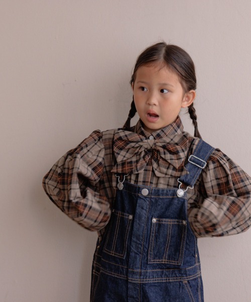 LOWRYS FARM（ローリーズファーム）の「ビッグリボンブラウス　 143783（シャツ/ブラウス・キッズ・ブラウン/ブルー・140cm/130cm/120cm/110cm/150cm）」の19枚目の写真