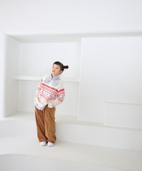 LOWRYS FARM（ローリーズファーム）の「ビッグリボンブラウス　 143783（シャツ/ブラウス・キッズ・ブラウン/ブルー・140cm/130cm/120cm/110cm/150cm）」の22枚目の写真