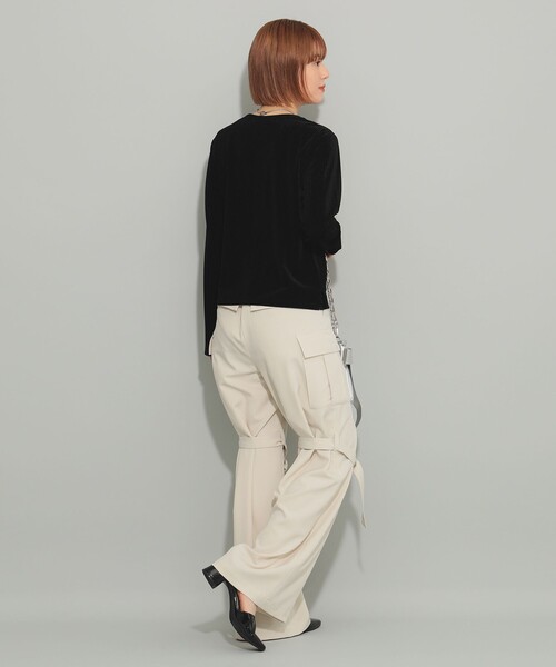 Ray BEAMS（レイビームス）の「Ray BEAMS / コード ベロア ツイスト プルオーバー（Tシャツ/カットソー・レディース・ブルー/ブラック・ONE SIZE）」の5枚目の写真