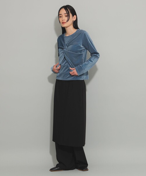 Ray BEAMS（レイビームス）の「Ray BEAMS / コード ベロア ツイスト プルオーバー（Tシャツ/カットソー・レディース・ブルー/ブラック・ONE SIZE）」の8枚目の写真