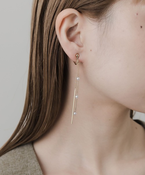 SMELLY（スメリー）の「ミニパールチェーンイヤリング（イヤリング・レディース・ゴールド系その他・-）」の4枚目の写真